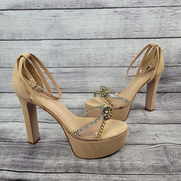 Schutz Jayda Platform Nubuck Sandal Size 9 B - Picture 1 of 12